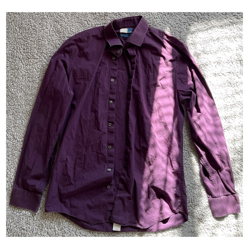 14th & Union Men’s Medium Purple Long Sleeve Button Down Shirt.